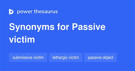 Passive Victim Synonym