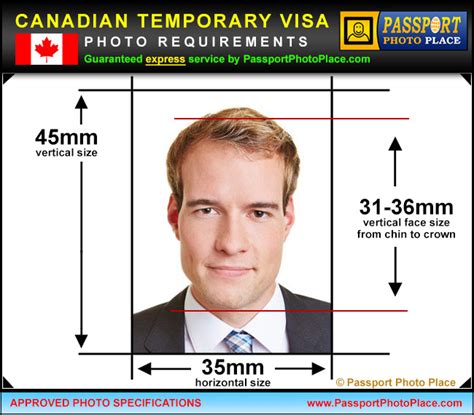 passport size photo size for canada visa
