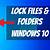 password lock folders and files in windows 10