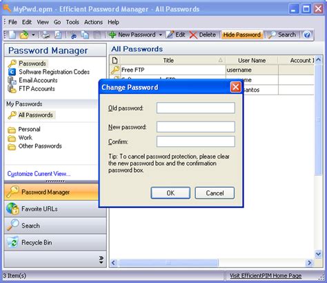 Password Manager for Efficient Management