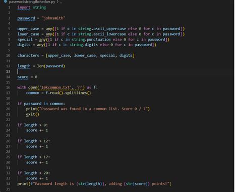 password strength checker code in python