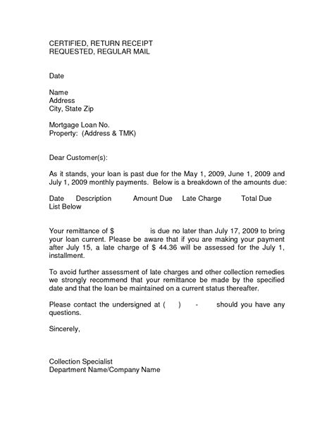 Past Due Rent Letter Template Examples Letter Template Collection