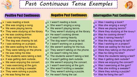 past continuous tense examples in sentence