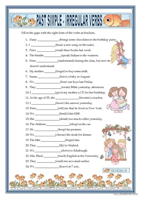 past simple irregular verbs exercises with answers pdf