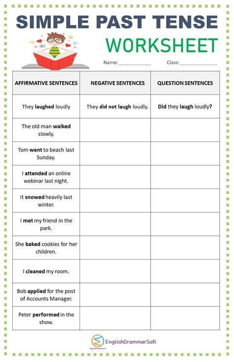 Past Simple Worksheets Printable