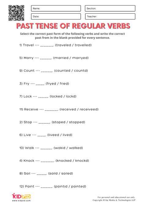 past tense regular verbs worksheet grade 1