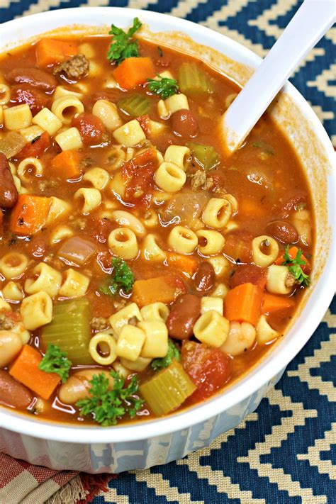 pasta fagioli with meat soup recipe
