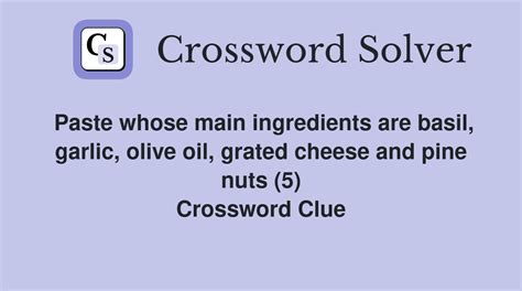 Paste Ingredient Crossword