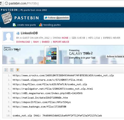 Pastebin Data Dumps