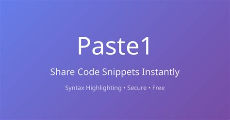 Pastebin For Code Snippets