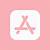 pastel pink app store icon