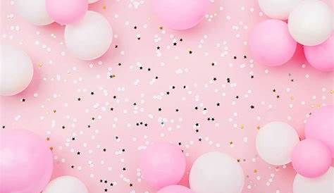 Festive Party Holiday Colorful Confetti on Pink Background with Copy