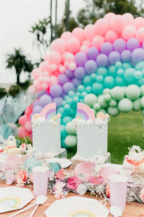 Pastel Rainbow Birthday Party Ideas