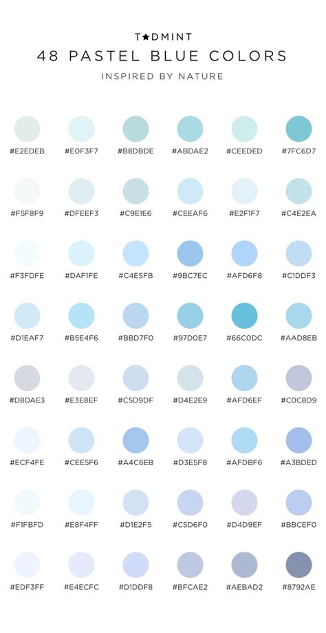 pastel blue color palette hex codes