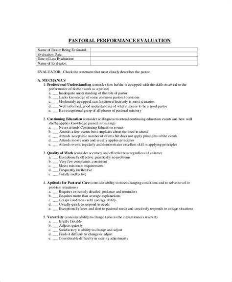 Form 5 Pastors Performance Standards Review.pdf Business