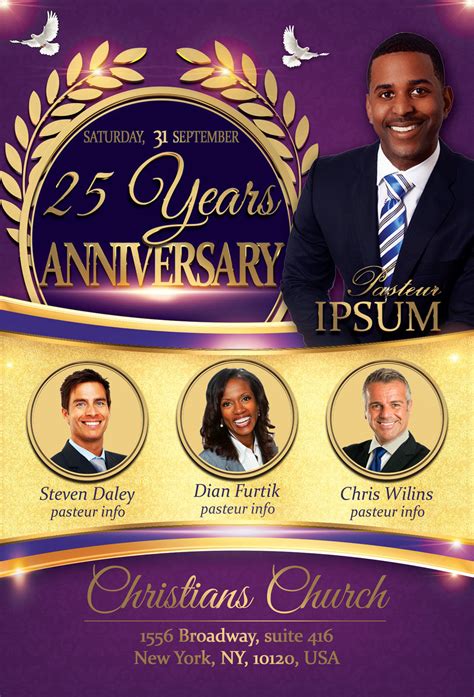 pastor anniversary invitation