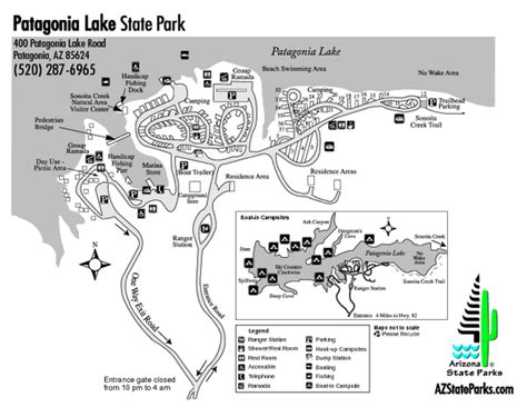 patagonia lake state park campsite map
