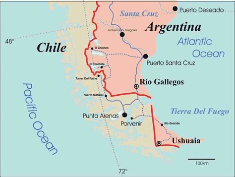 patagonia map chile
