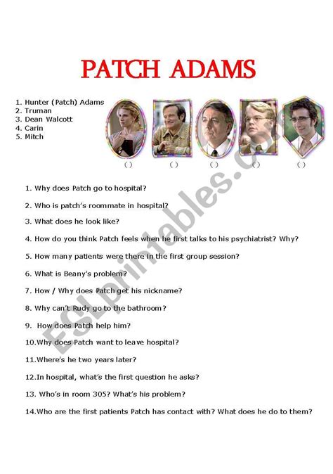 Currently - Patch Adams Worksheet Answers 2023