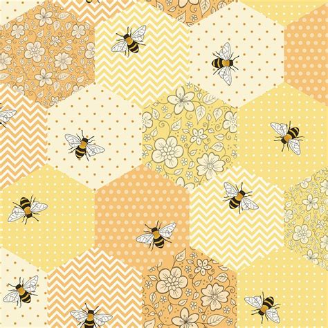 Patchwork Bee Fabric