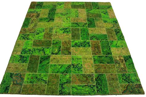 Patchwork Teppich Grün Türkis in 310x200cm (10011856) carpetido.de