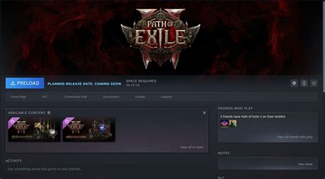 path of exile 2 steam preload
