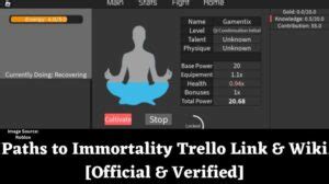 path to immortality trello