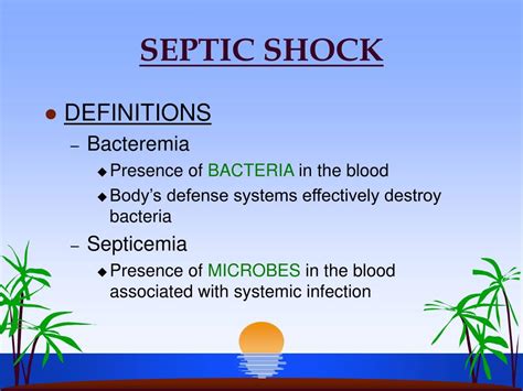 pathophysiology of septic shock ppt