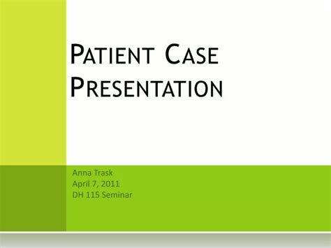 patient case presentation example pdf