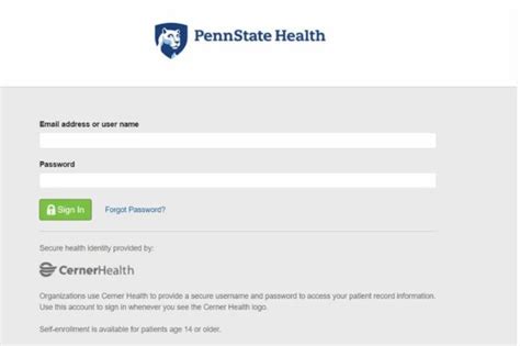 patient portal login penn state