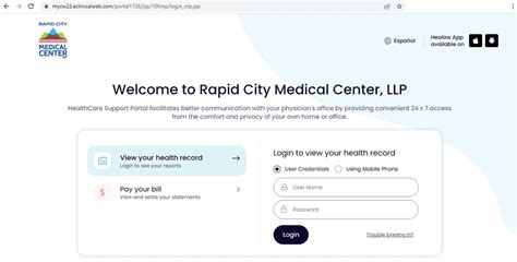 patient portal rapid city medical center