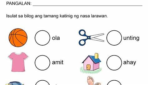 Patinig katinig worksheet | Elementary worksheets, Kindergarten