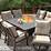 6pc Gray Outdoor Patio 8 Seater Chat Set with Fire Pit 67.5" Walmart