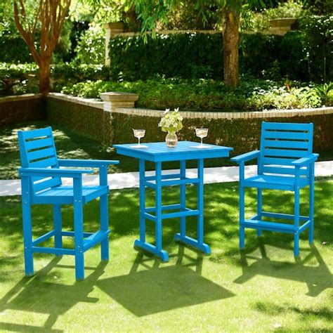 Patio Bistro Set Blue
