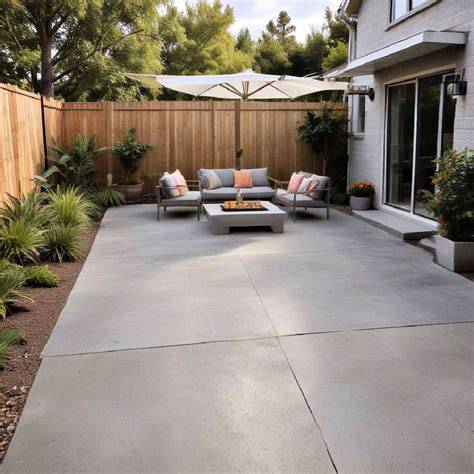 Stamped Concrete Patio Upright Fences Downright Patios