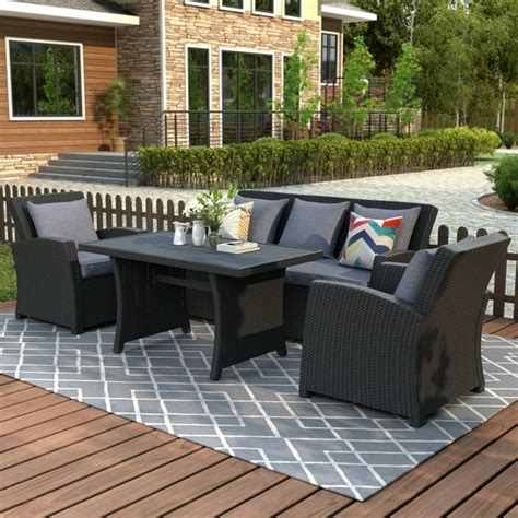 Clearance! Outdoor Wicker Conversation Sets, 2019 Upgrade 4Piece