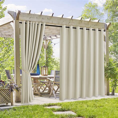 Hiasan White Waterproof Outdoor Curtains for Patio Indoor Outdoor