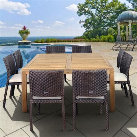 Patio Dining Set With Stacking Chairs