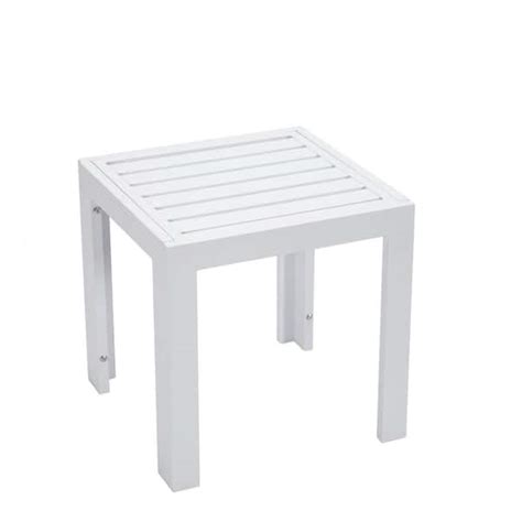 Patio End Table White