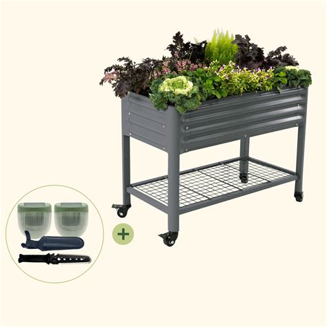 HEMBOR 4ft Raised Garden Bed Outdoor Vinyl Garden Planter Box Kit