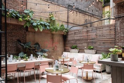 Brooklyn, NYC Backyard Patio and Rooftop Terrace Garden Design Amber