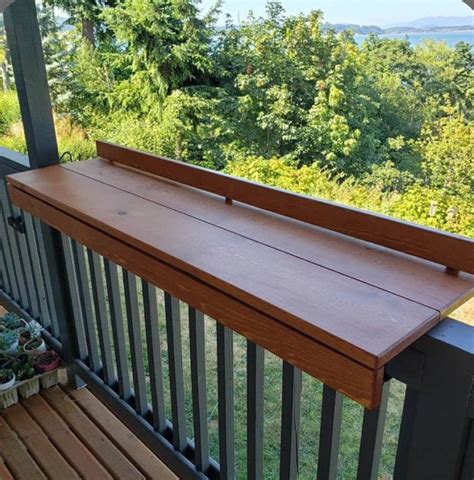 Balcony Railing Table DIY Balcony Railing Table Balcony railing