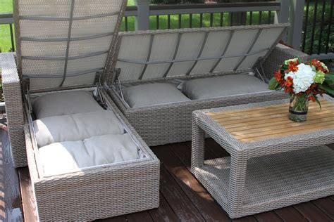 Patio Set With Built In Cushion Storage