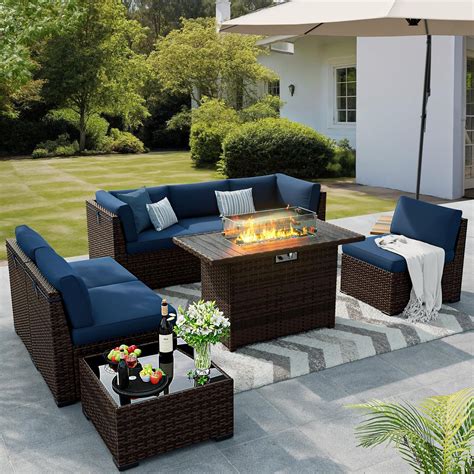 Patio Dining Table Round Fire Pit Chair Design