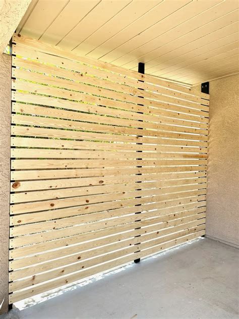 Patio Slatted Privacy Wall
