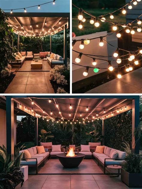 Patio String Lights No Outlet