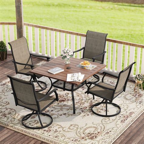 Logan Outdoor Rustic Acacia Wood 8 Seater Dining Set with Dining Bench