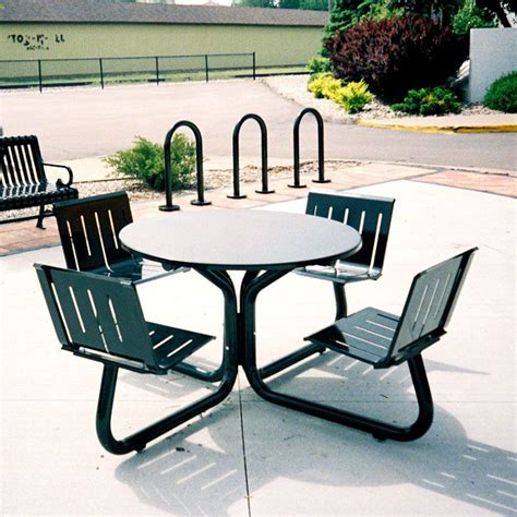Patio Table With Attached Seating