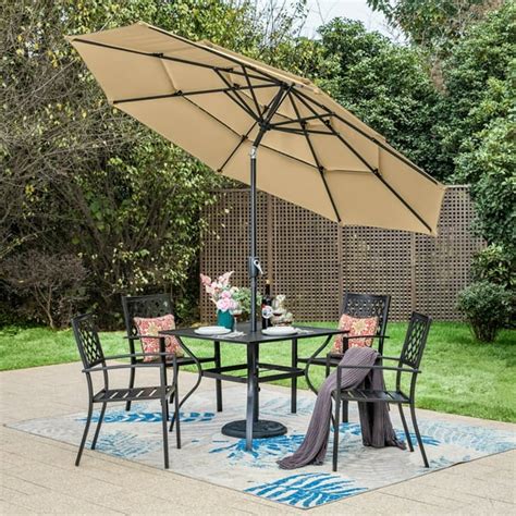 Coral Coast 9ft. Push Button Tilt Patio Umbrella with 40 lb. Base