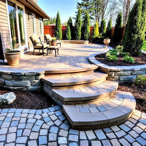 raisedpatiostepswalls by R & R Landscape Design Patio steps